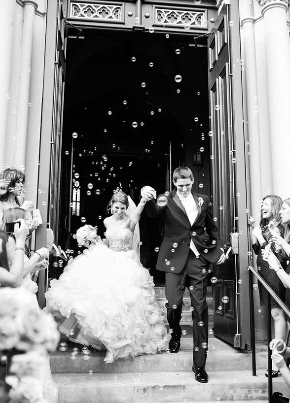 Bubble for church exit or secular ceremony
